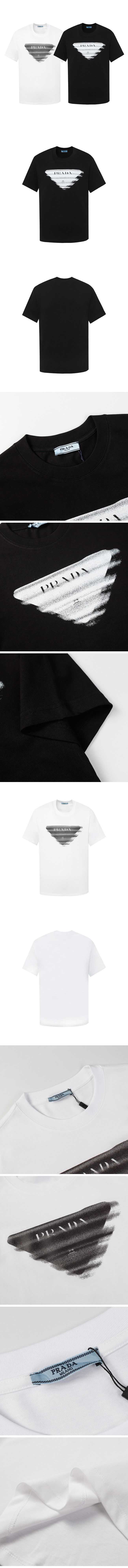 Prada Shadow Triangle Logo Tee プラダ ブロック シャドー トライアングル ロゴ Tシャツ