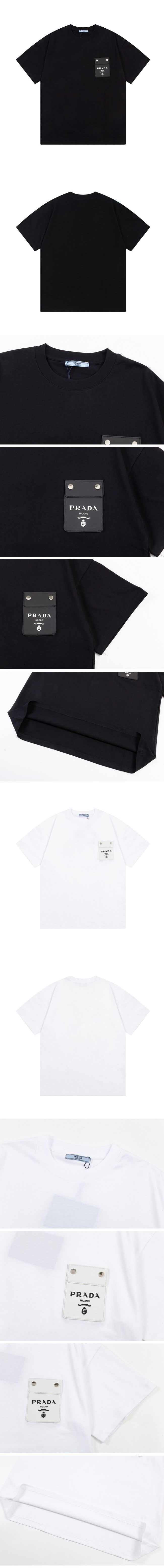 Prada Chest Leather Design Tee プラダ チェスト レザー デザイン Tシャツ