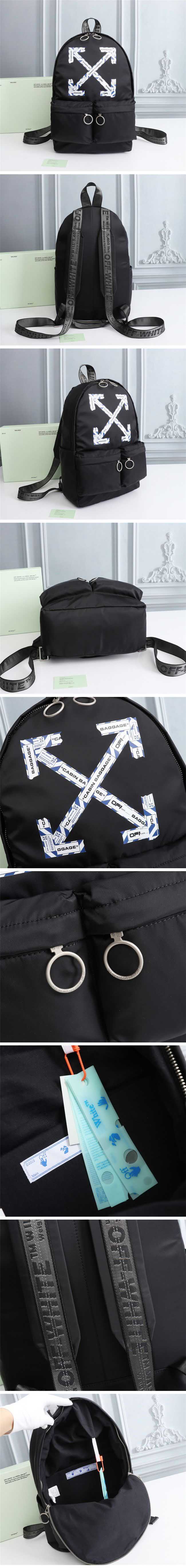 Off-White Virgil Abloh Cabin Baggage Tape Arrow Back Pack オフホワイト ヴァージルアブロー キャビン バッゲージテープ アロー バックパック