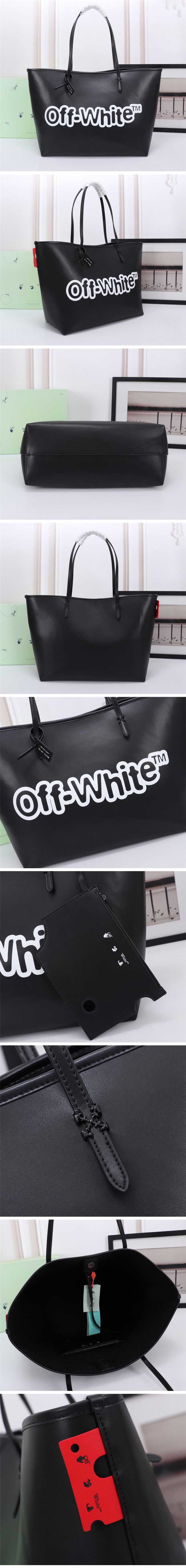 Off-White Virgil Abloh Leather Shopping Bag Large オフホワイト ヴァージルアブロー レザー ショッピングバッグ トートバッグ ラージサイズ