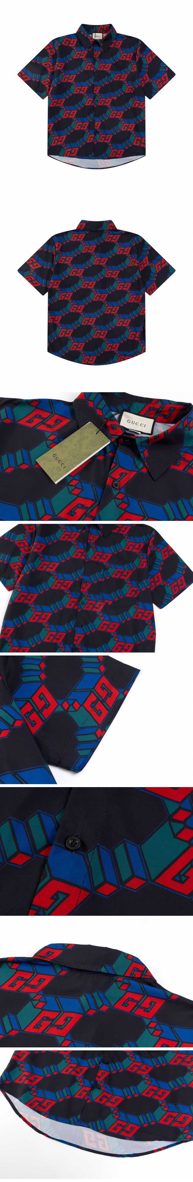 Gucci 3D Graphic Design Shirt グッチ 3D グラフィック デザイン シャツ ブラック