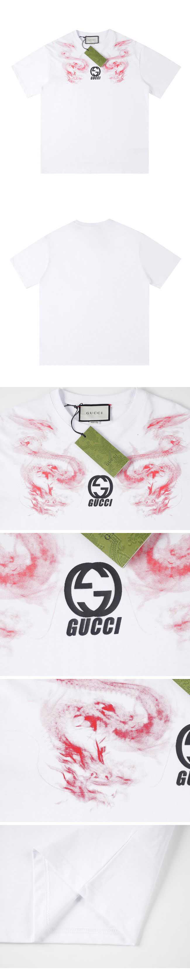 Gucci Red Dragon Logo Design Tee グッチ レッド ドラゴン ロゴ デザイン Tシャツ