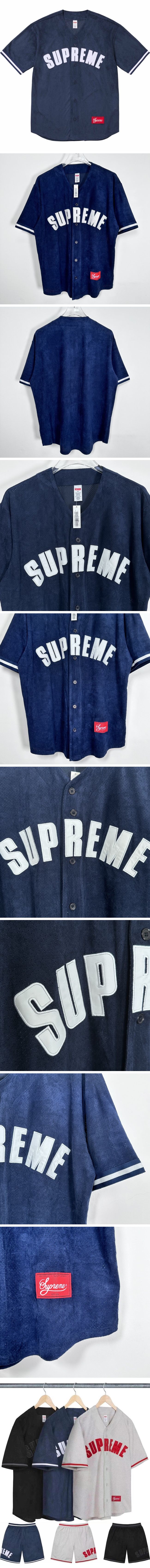 Supreme 24SS Ultrasuede Mesh Baseball Jersey Shirt シュプリーム 24SS ウルトラスエード メッシュ ベースボール ジャージ シャツ ネイビー