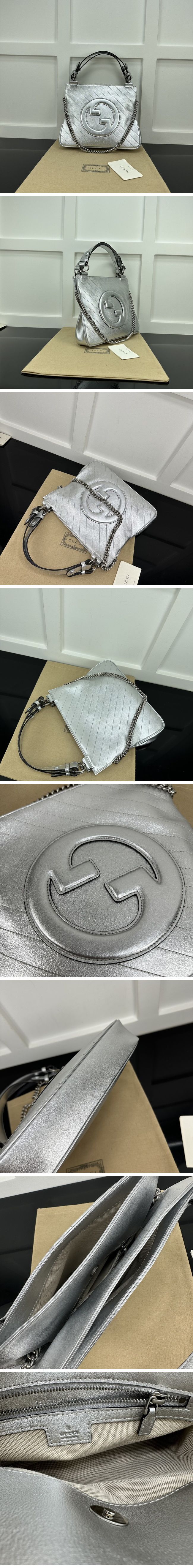 Gucci Blondie Shoulder Bag グッチ ブロンド ショルダーバッグ シルバー