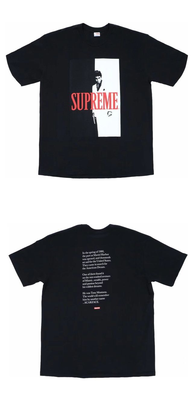 Supreme Scarface Split Tee シュプリーム スカーフェイス スプリット Tシャツ ブラック