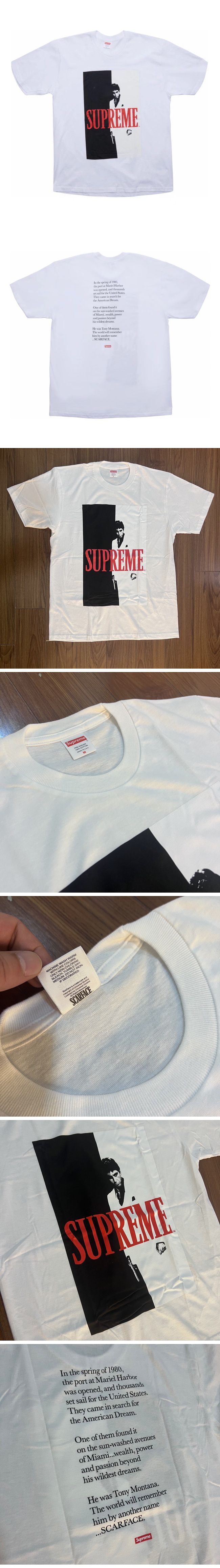 Supreme Scarface Split Tee シュプリーム スカーフェイス スプリット Tシャツ ホワイト