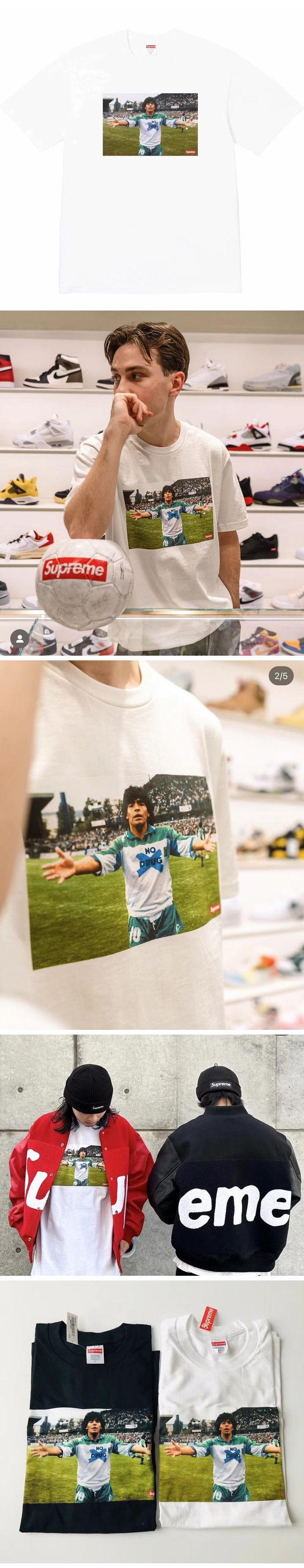 Supreme 24FW Maradona Tee シュプリーム 24FW マラドーナ Tシャツ ホワイト