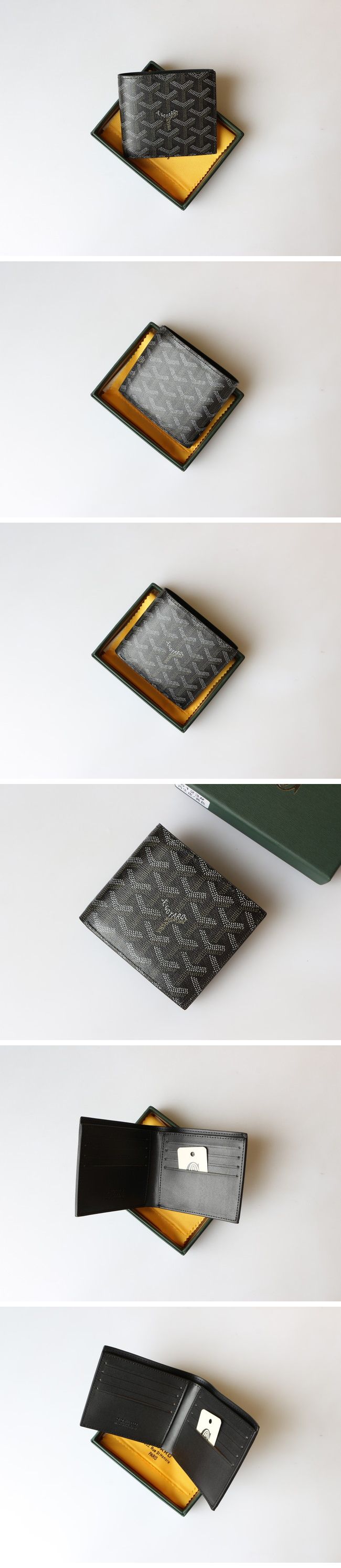 Goyard Victoire Bifold leather wallet ゴヤール ヴィクトワール バイフォールド レザー ウォレット ブラック