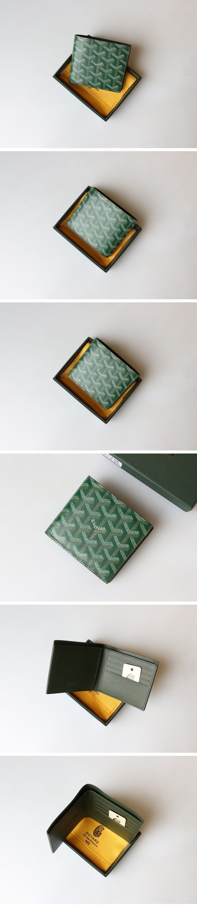 Goyard Victoire Bifold leather wallet ゴヤール ヴィクトワール バイフォールド レザー ウォレット グリーン