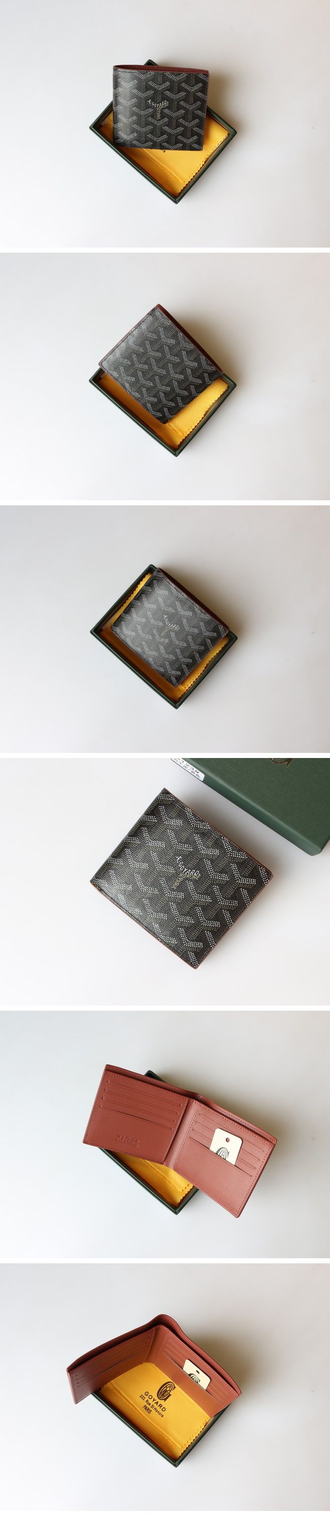 Goyard Victoire Bifold leather wallet ゴヤール ヴィクトワール バイフォールド レザー ウォレット ブラック & ブラウン