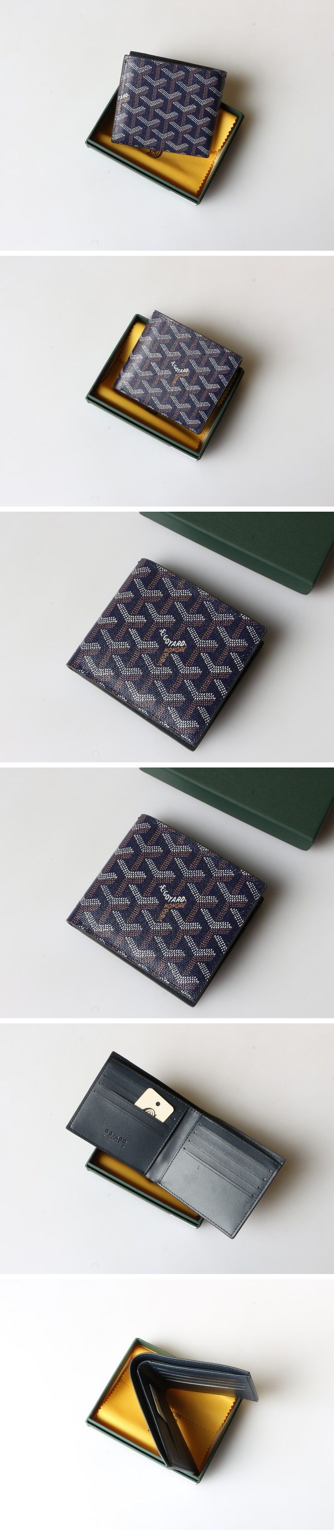 Goyard Victoire Bifold leather wallet ゴヤール ヴィクトワール バイフォールド レザー ウォレット ネイビー