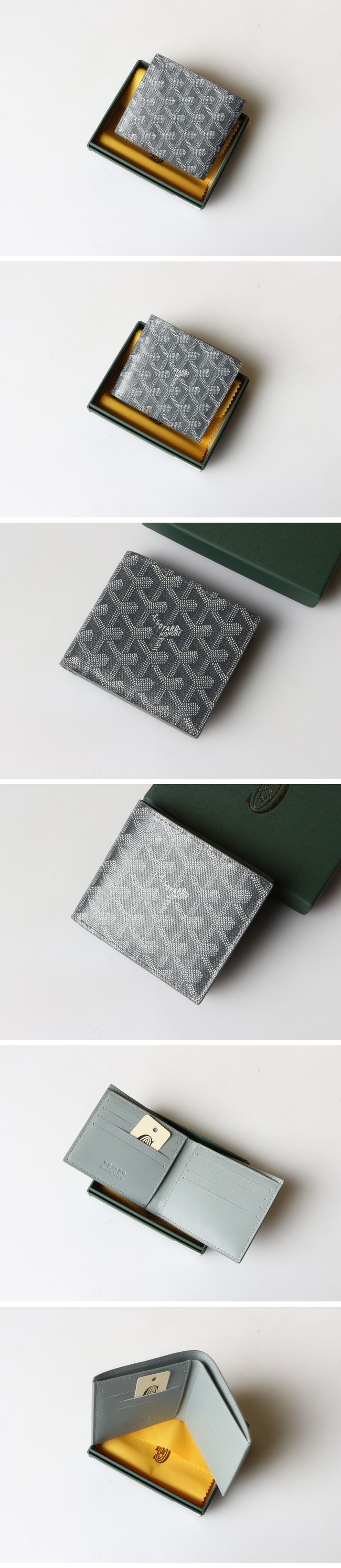 Goyard Victoire Bifold leather wallet ゴヤール ヴィクトワール バイフォールド レザー ウォレット グレー