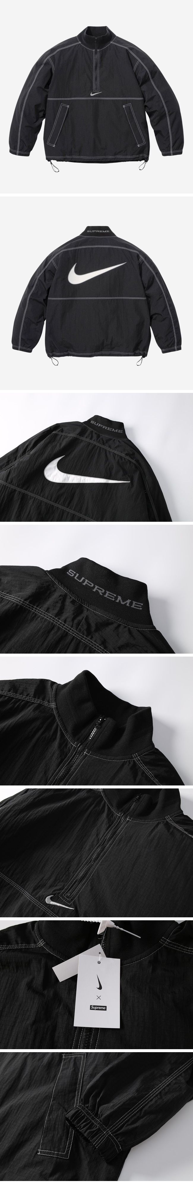 Supreme x Niki 24SS Ripstop Pullover Jacket シュプリーム x ナイキ 24SS リップストップ プルオーバー ジャケット ブラック