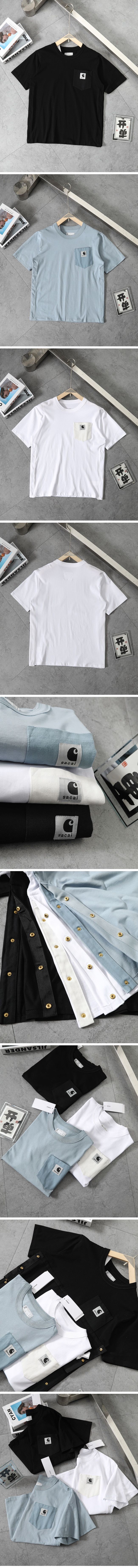 Carhartt x Sacai Chest Pocket Tee カーハート x サカイ チェスト ポケット Tシャツ