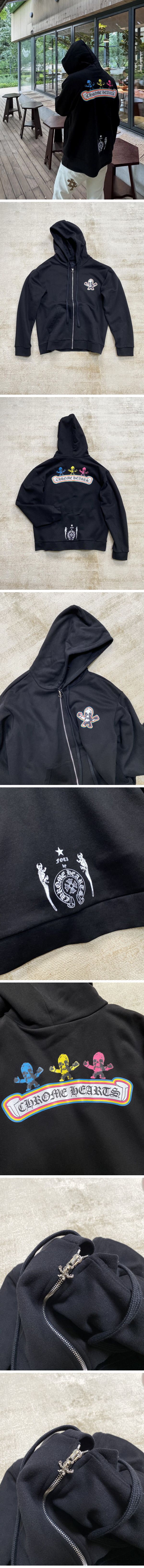 Chrome Hearts 24SS FOTI Rainbow Scroll Logo Zip Up Hoodie クロムハーツ 24SS フォティ レインボースクロール ロゴ ジップ アップ パーカー