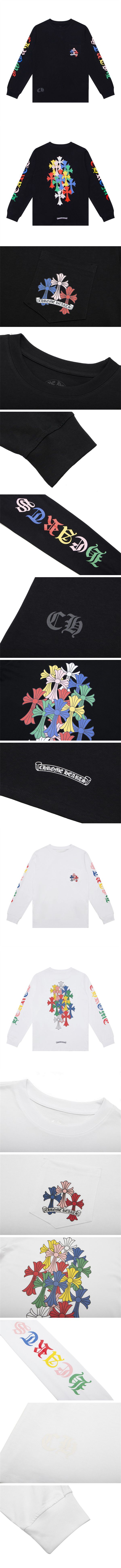 Chrome Hearts Multi Color Cross Cemetery L/S Tee クロームハーツ マルチ カラー クロス セメタリー L/S Tシャツ