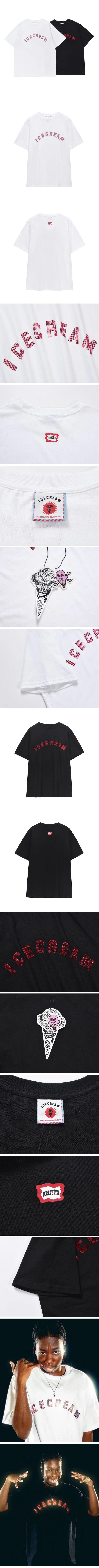 Icecream Line Stone Cotton Tee アイスクリーム ラインストーン コットン Tシャツ