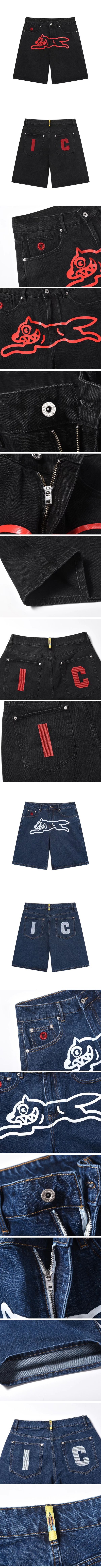 Icecream Running Dog Denim Shorts アイスクリーム ランニングドッグ デニム ショーツ