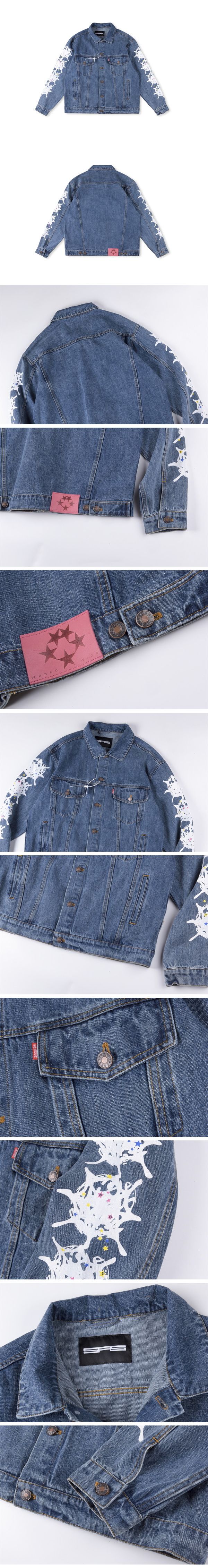 Sp5der Worldwide Denim Jacket スパイダー ワールドワイド デニムジャケット