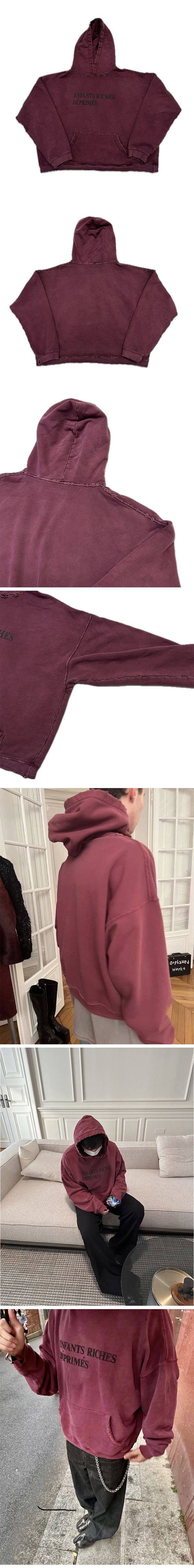 Enfants Riches Deprimes Classic Logo Hoodie Ｂurgundy アンファン リッシュ デプリメ クラシックロゴ パーカー バーガンディ