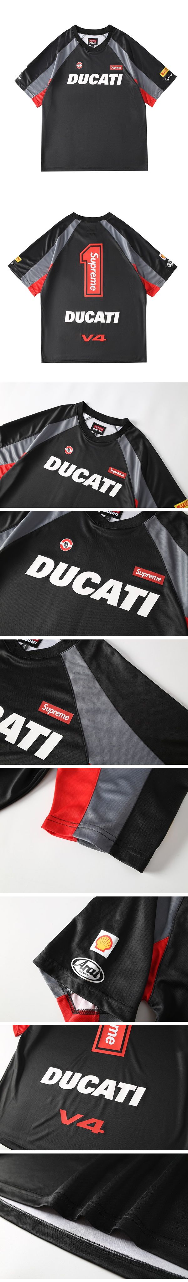 Supreme x Ducati Soccer Jersey Black シュプリーム x デュカティ サッカー ジャージ Tシャツ ブラック