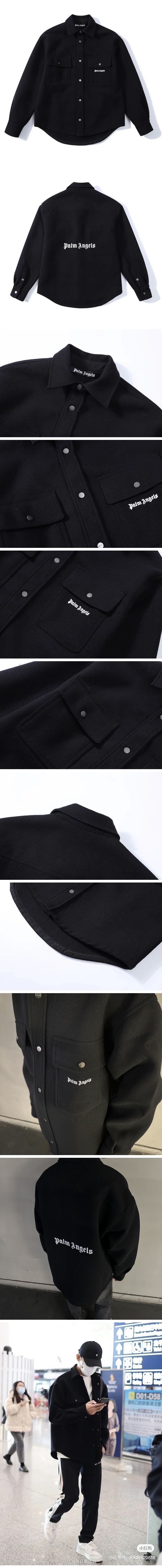 Palm Angels Heavy Wool Overshirt Black パーム エンジェルス ヘビー ウール オーバーシャツ ブラック