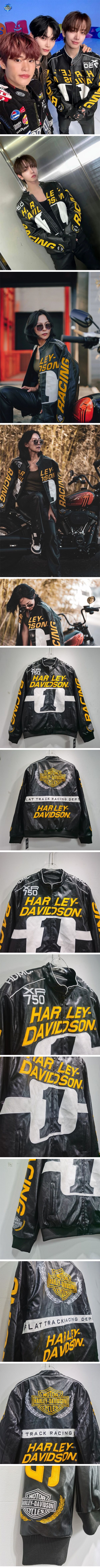 Harley Davidson Start Your Engines leather racing jacket ハーレーダビッドソン レザーレーシングジャケット