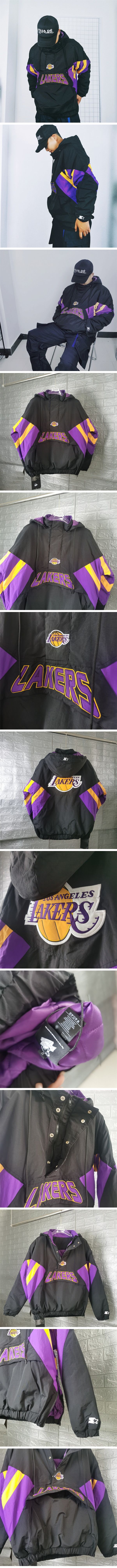 Los Angels Lakers Half Zip Pull Over Windbreaker レイカーズ ハーフジップ プルオーバー ウインドブレーカー