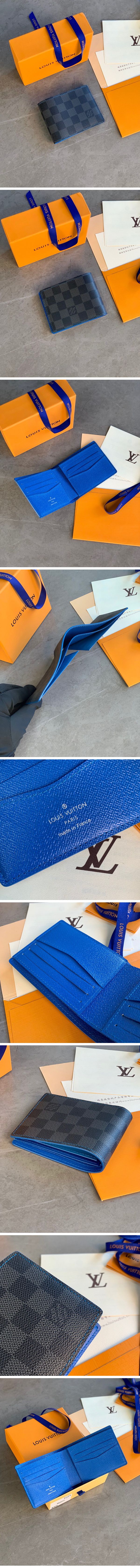 Louis Vuitton Porte Feuille Damier Wallet Graphite Blue ルイ ヴィトン ダミエ ウォレット グラフィットブルー 二つ折り財布