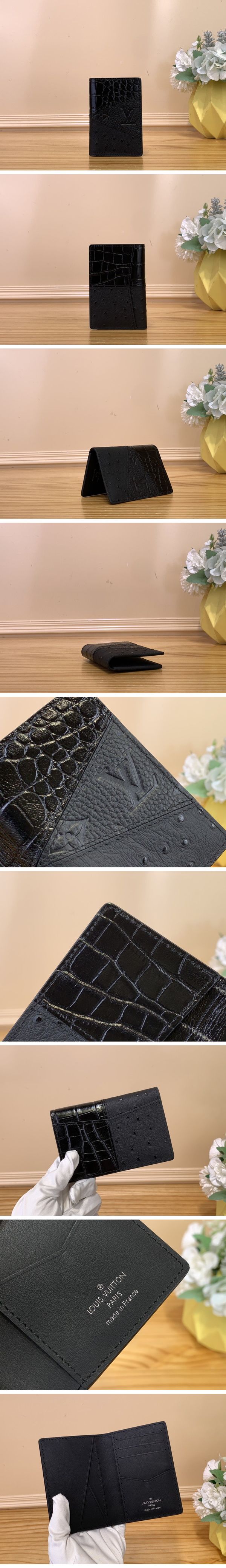 Louis Vuitton Multiple Card Case Monogram ostrich crocodile ルイヴィトン ブラザ モノグラム オーストリッチ クロコダイル カードケース