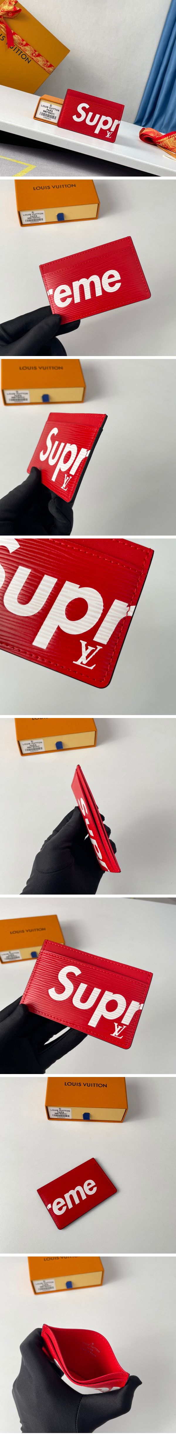 Louis Vuitton x Supreme Porte Cult Surple Leather Card Case Epi Red ルイ ヴィトン × シュプリーム ポルト カルト シュプール レザー カードケース エピ レッド