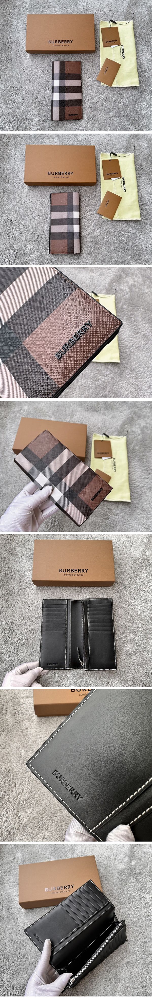 Burberry Check Continental Wallet Dark Birch Brown バーバリー チェック コンチネンタル ウォレット ダークバーチブラウン 長財布