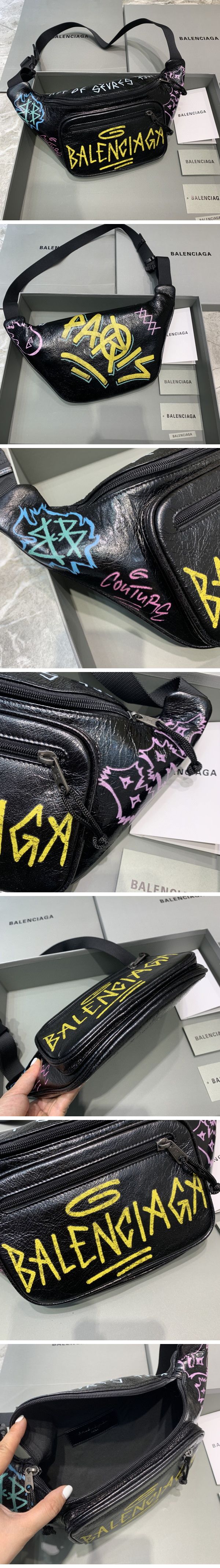 Balenciaga Graffiti Logo Body Bag バレンシアガ グラフィティー ロゴ ボディーバッグ イエロー