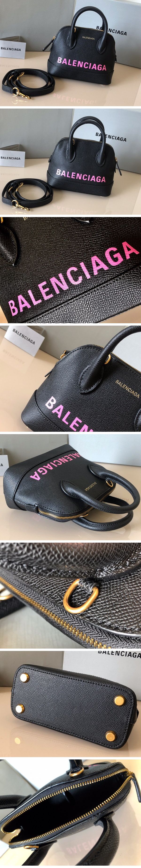 Balenciaga Mini Ville Tote Bag バレンシアガ ミニ ヴィル トートバッグ ブラックピンク