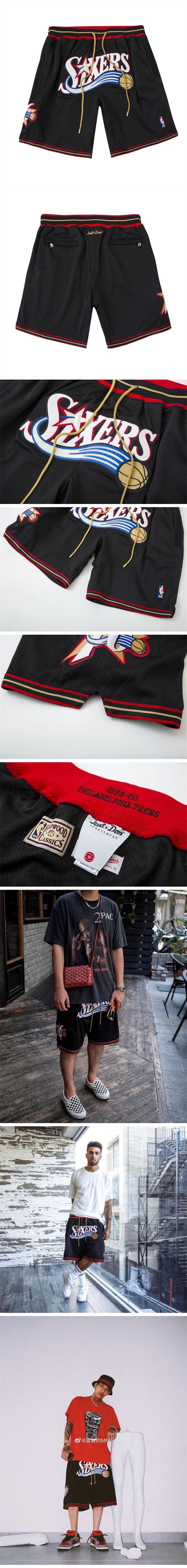 Just Don NBA Philadelphia Sixers Bascket Ball Shorts ジャスト ドン NBA フィラデルフィア シクサーズ バスケットボール ショーツ