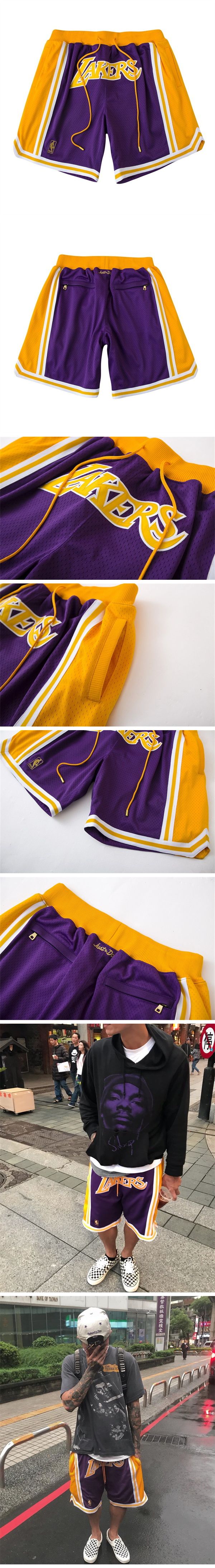 Just Don NBA Los Angeles Lakers Bascket Ball Shorts ジャスト ドン NBA ロサンゼルス レイカーズ バスケットボール ショーツ