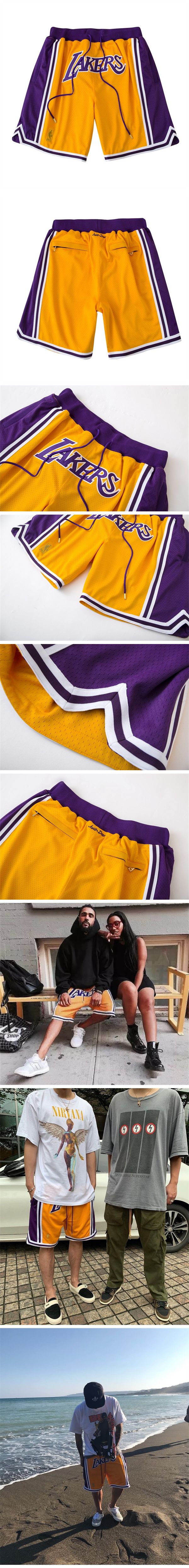 Just Don NBA Los Angeles Lakers Bascket Ball Shorts ジャスト ドン NBA ロサンゼルス レイカーズ バスケットボール ショーツ