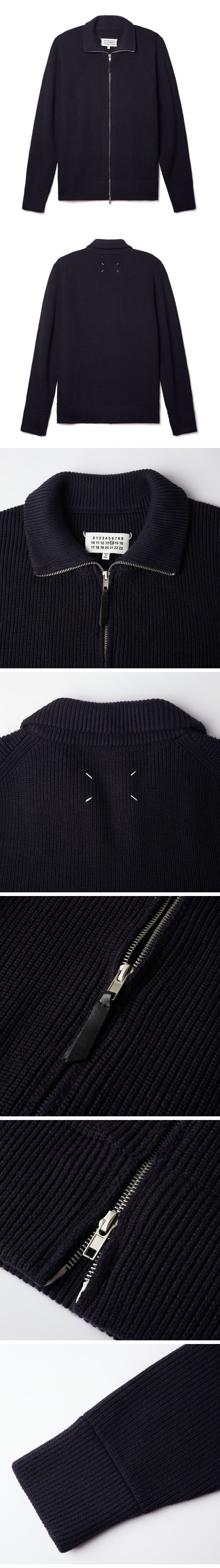 Maison Margiela Zip-up Knit Sweater Vlack メゾンマルジェラ ジップアップ ニット セーター ブラック