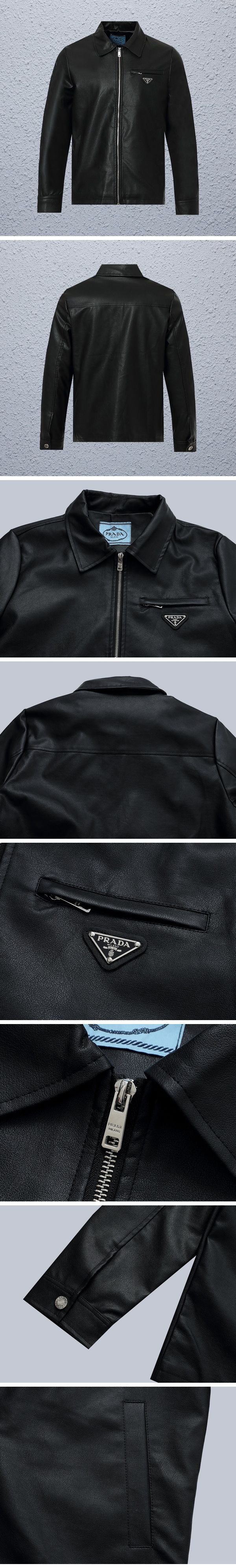 Prada Leather Zip-Up Jacket プラダ レザー ジップアップ ジャケット