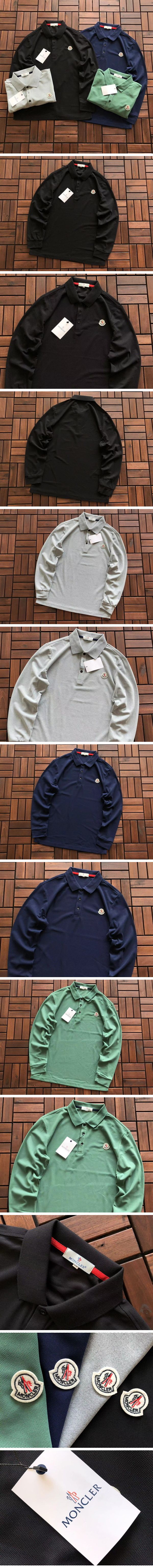 Moncler Logo L/S Polo Shirt モンクレール ロゴ ロングスリーブ ポロシャツ