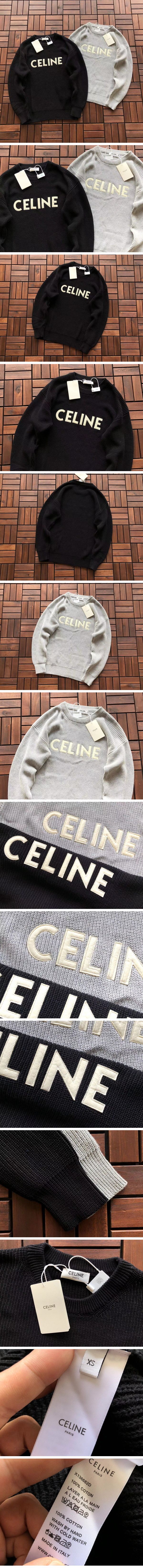 Celine Logo Cool Neck Sweater セリーヌ ロゴ クールネック セーター