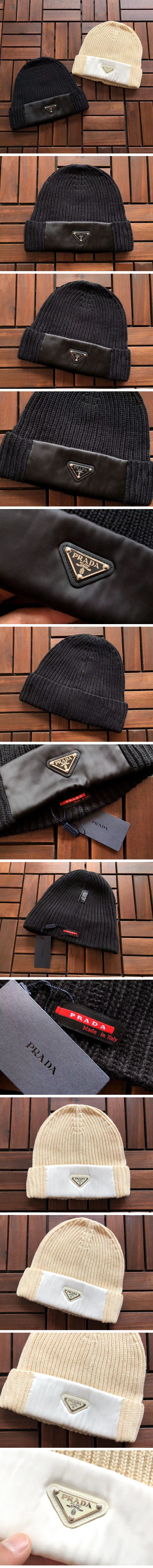 Prada Triangle Logo Beanie プラダ トライアングル ロゴ ビーニー ニット帽