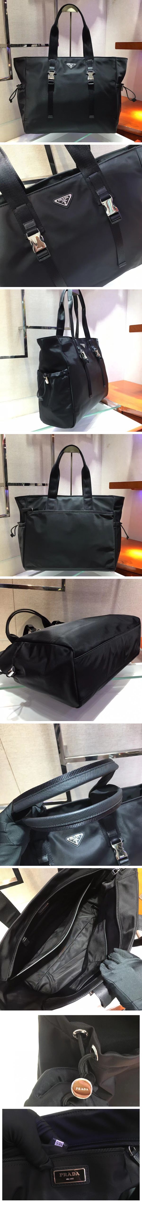 Prada Nylon Triangle Logo Tote Bag 2VG042 プラダ ナイロン トライアングル ロゴ トートバッグ