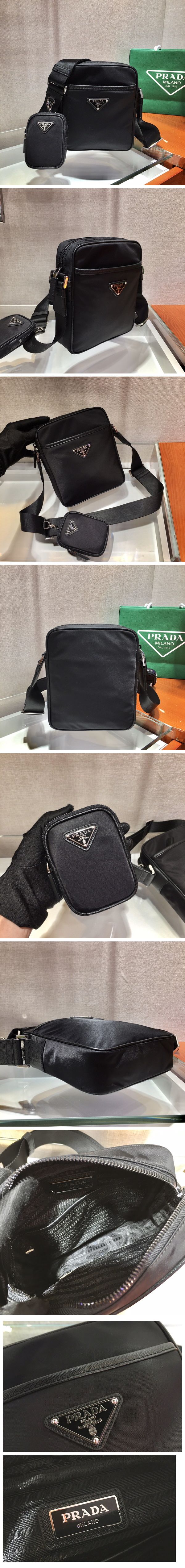 Prada Re-Nylon And Saffiano Shoulder Bag 2VH112 プラダ リ ナイロン アンド サフィアーノ ショルダーバッグ