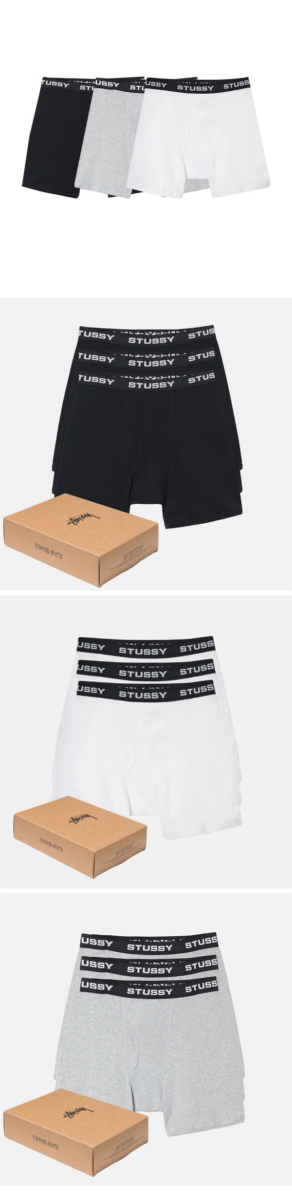 Stussy 3pack Boxer Brief ステューシー 3パック ボクサー ブリーフ