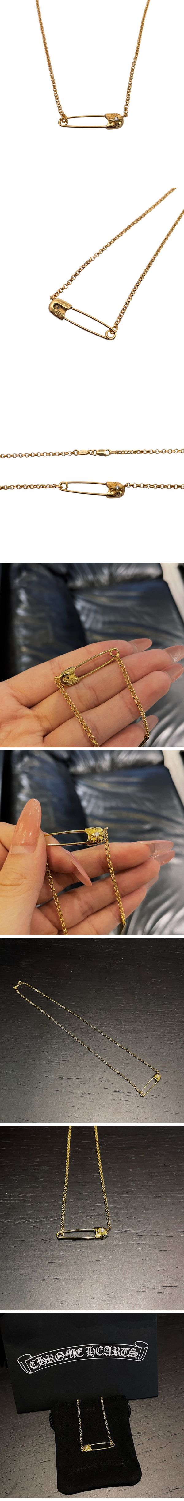 N級 Chrome Hearts SV925 Stone Pin Chain Necklace クロムハーツ シルバー925 ストーン ピン チェーン ネックレス