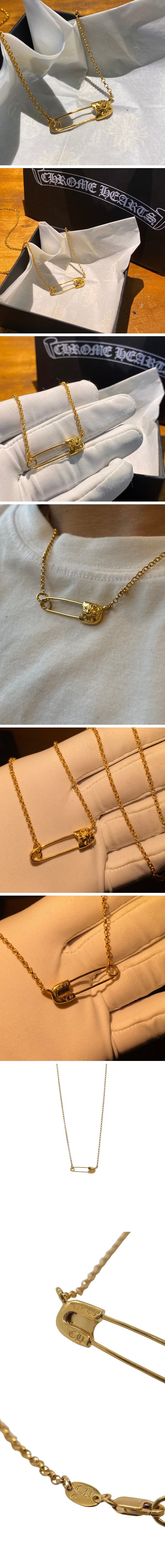 N級 Chrome Hearts SV925 Pin Chain Necklace クロムハーツ シルバー925ピン チェーン ネックレス
