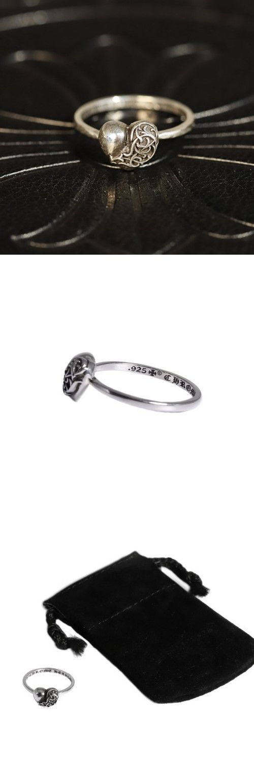 N級 Chrome Hearts SV925 Bubble GM Heart Ring クロムハーツ シルバー925 ストーン バブル ガム ハート リング