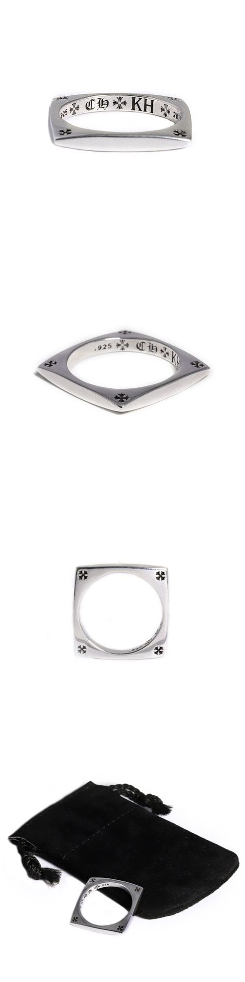 N級 Chrome Hearts SV925 Square Circle Ring クロムハーツ シルバー925 スクエア サークル リング