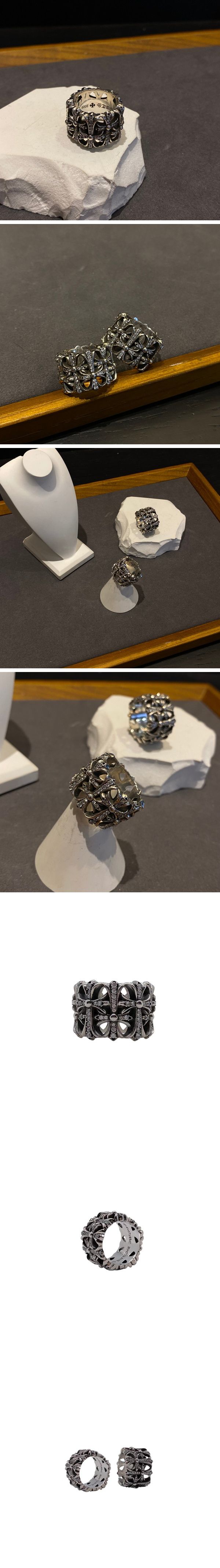 N級 Chrome Hearts SV925 Cemeteery Cross Ring クロムハーツ シルバー925 セメタリー クロス リング